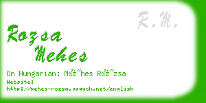 rozsa mehes business card